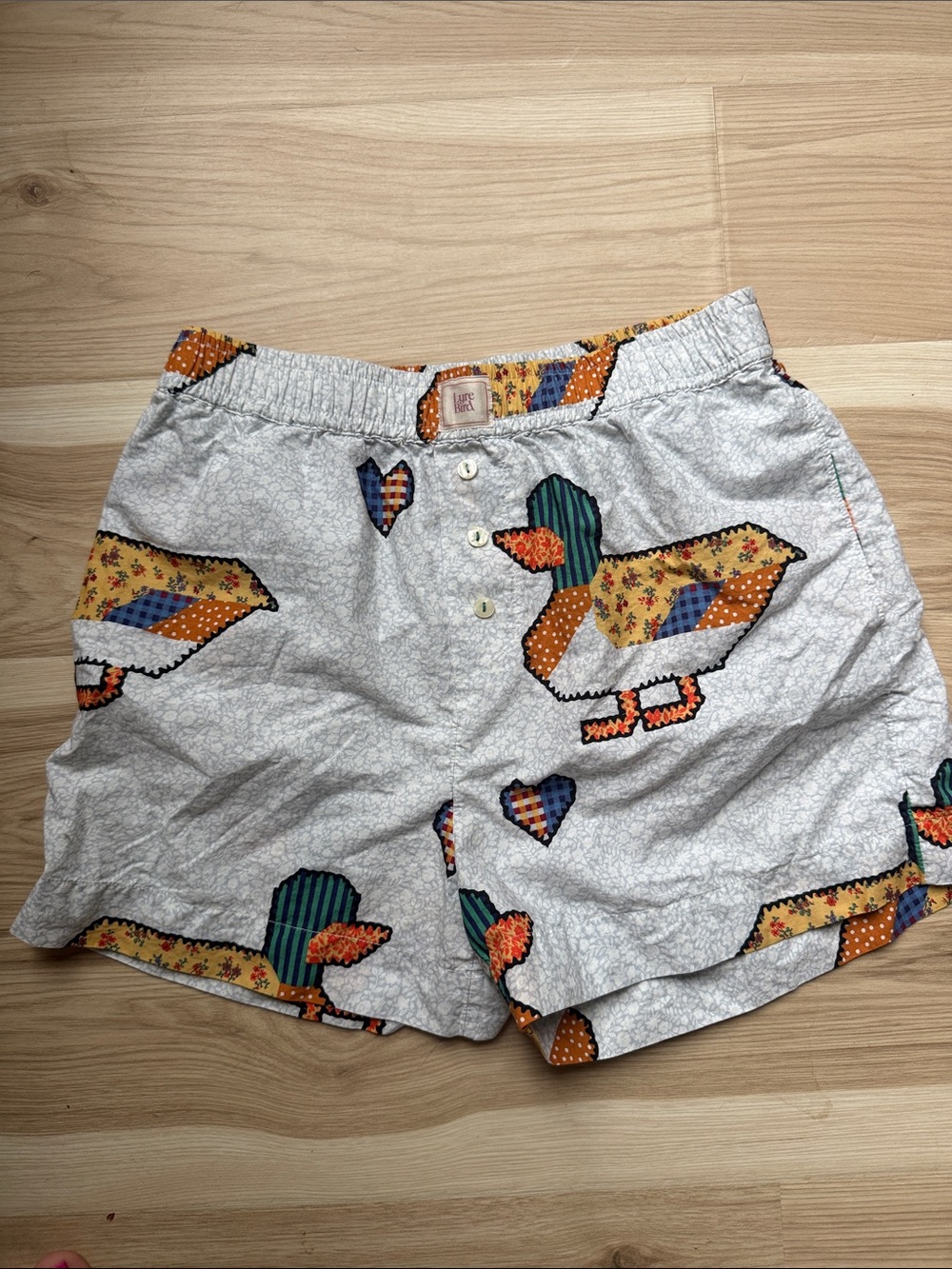 Women's White Duck Print Sleep Shorts - Cozy Printed Pajama Bottoms